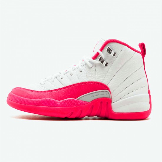 Air Jordan 12 Retro Dynamic Pink AJ12 510815 109 WhiteVivid Pink Mtllc Silver