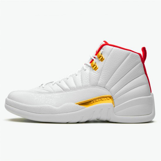 Air Jordan 12 Retro FIBA AJ12 130690 107 WhiteUniversity RedMetallic