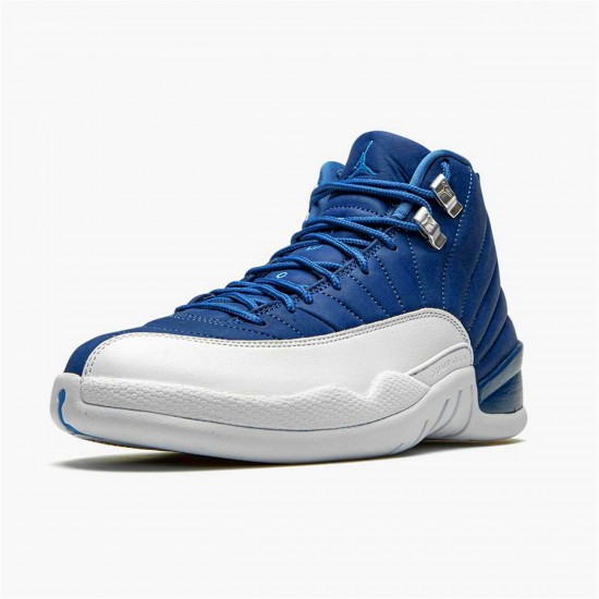 Air Jordan 12 Retro Indigo Mens AJ12 130690 404 Stone BlueLegend Blue Obsidia