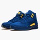 Air Jordan 12 Retro Michigan Mens AJ12 BQ3180 407 College NavyAmarillo