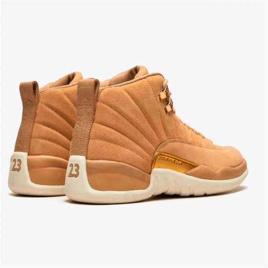 Air Jordan 12 Retro Vachetta Tan AJ12 AO6068 203 BordeauxSail Metallic Silver