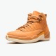 Air Jordan 12 Retro Vachetta Tan AJ12 AO6068 203 BordeauxSail Metallic Silver