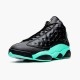 Air Jordan 13 Retro Island Green Mens BlackIsland GreenMetallic Si 414571 030 AJ13