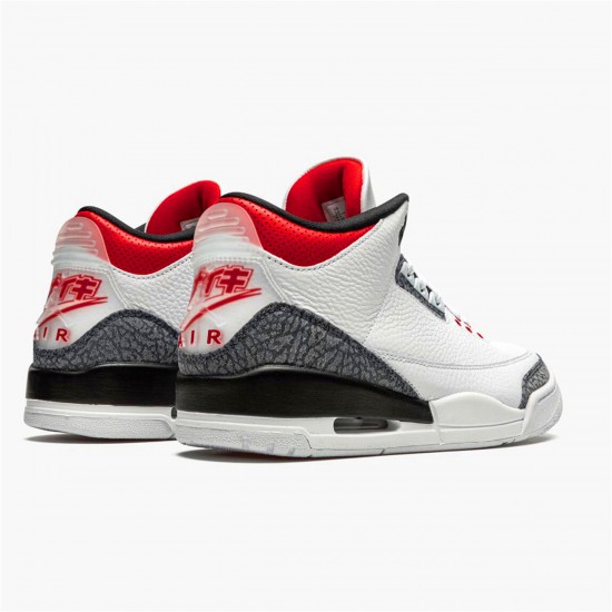 Air Jordan 3 SE DNM Fire Red Mens CZ6433 100 WhiteFire Red Black AJ3