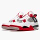 Air Jordan 4 Retro OG Fire Red 2020 Mens WhiteFire Red Black Tech Grey DC7770 160