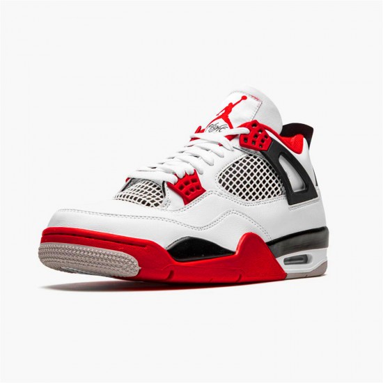 Air Jordan 4 Retro OG Fire Red 2020 Mens WhiteFire Red Black Tech Grey DC7770 160