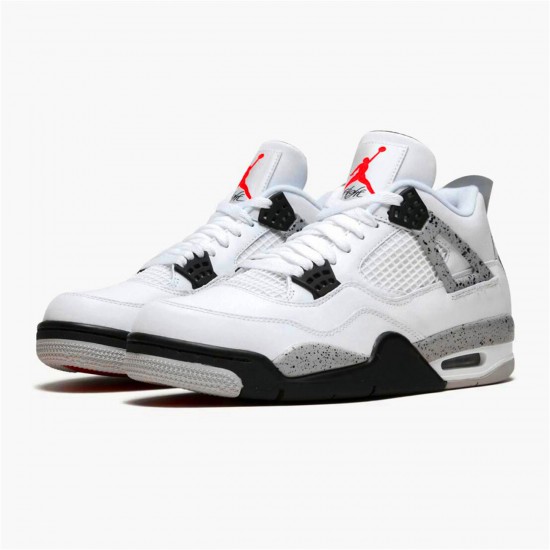 Air Jordan 4 Retro OG White Cement Mens AJ4 Shoes 840606 192