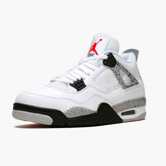 Air Jordan 4 Retro OG White Cement Mens AJ4 Shoes 840606 192
