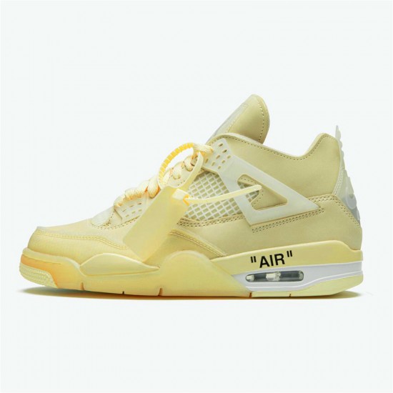 Air Jordan 4 Retro Off White Sail SailMuslin White Black CV9388 100