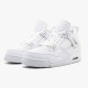 Air Jordan 4 Retro Pure Money 308497 100 WhiteMetallic Silver AJ4