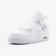 Air Jordan 4 Retro Pure Money 308497 100 WhiteMetallic Silver AJ4