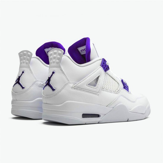 Air Jordan 4 Retro Purple Metallic WhiteMetallic Silver Court Pu CT8527 115