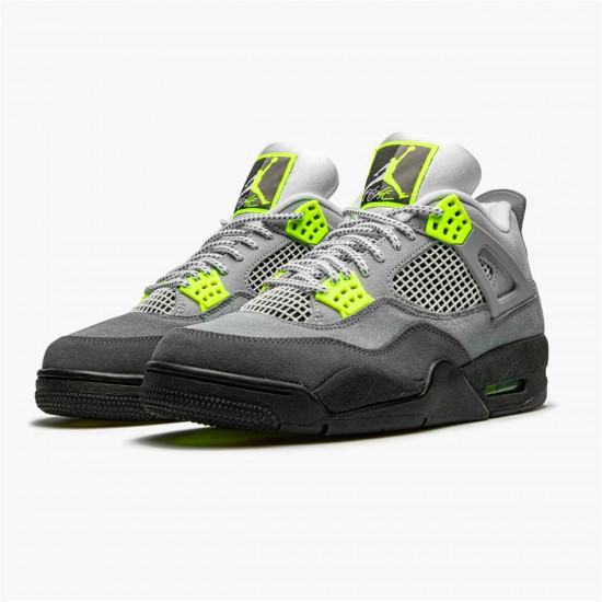 Air Jordan 4 Retro SE 95 Neon Mens Cool GreyVolt Wolf Grey Anthr CT5342 007