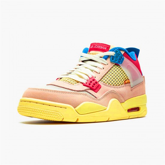 AirUnion LA x Air Jordan 4 Retro Off Noir Guava IceLight Bone Brigade B Basektball Shoes DC9533 800