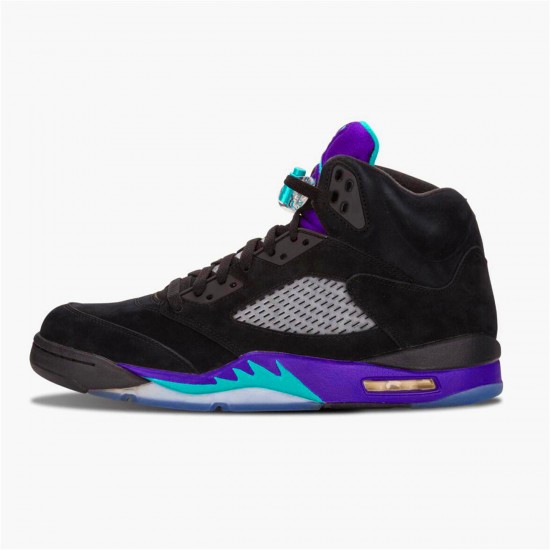 Air Jordan 5 Retro Black Grape BlackNew Emerald Grape Ice 136027 007 AJ5