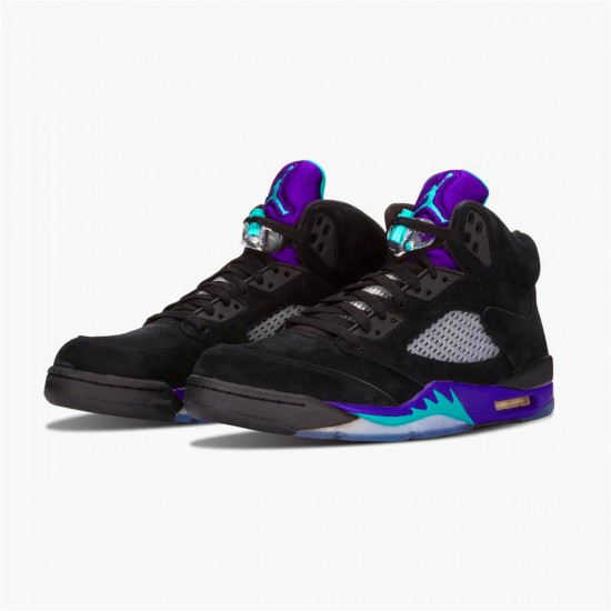 Air Jordan 5 Retro Black Grape BlackNew Emerald Grape Ice 136027 007 AJ5