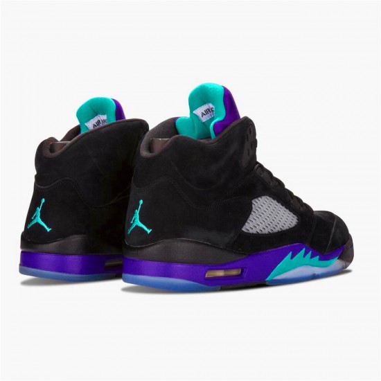 Air Jordan 5 Retro Black Grape BlackNew Emerald Grape Ice 136027 007 AJ5