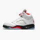 Air Jordan 5 Retro Fire Red Silver Tongue Mens True WhiteFire Red Black DA1911 102 AJ5