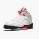 Air Jordan 5 Retro Fire Red Silver Tongue Mens True WhiteFire Red Black DA1911 102 AJ5