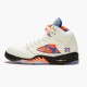 Air Jordan 5 Retro International Flight SailRacer Blue Cone Black 136027 148 AJ5