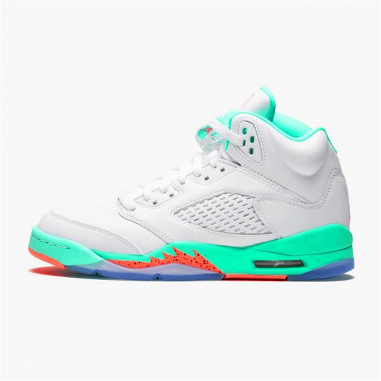 Air Jordan 5 Retro Light Aqua WhiteCrimson Pulse Light Aqua 440892 100 AJ13