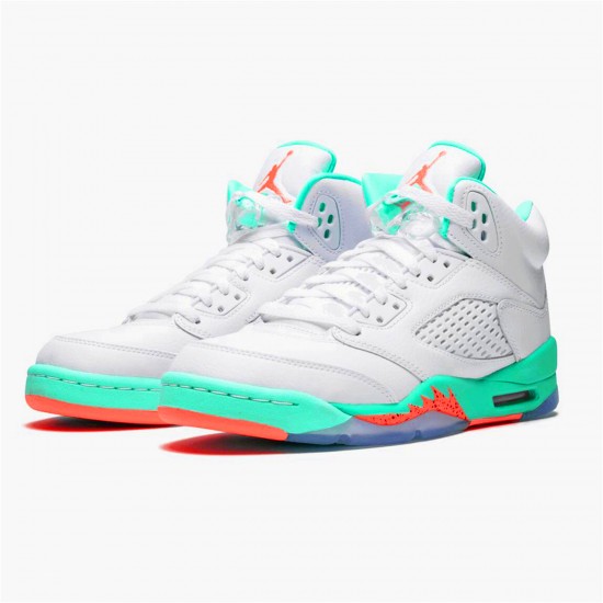 Air Jordan 5 Retro Light Aqua WhiteCrimson Pulse Light Aqua 440892 100 AJ13