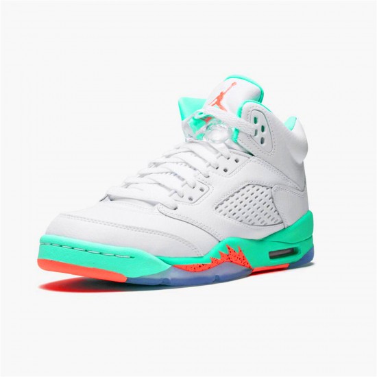 Air Jordan 5 Retro Light Aqua WhiteCrimson Pulse Light Aqua 440892 100 AJ13