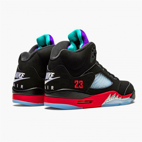 Air Jordan 5 Retro Top 3 Mens BlackFire Red Grape Ice New E CZ1786 001 AJ5