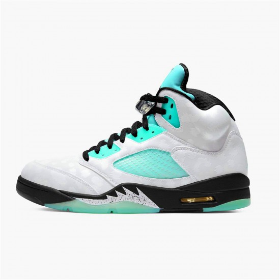 Air Jordan Retro 5 Island Green WhiteBlack White Island Green CN2932 100 AJ5