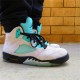 Air Jordan Retro 5 Island Green WhiteBlack White Island Green CN2932 100 AJ5