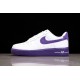 Nike Air Force 1 07 LV8 EMB White Court Purple——DB0264-100 Casual Shoes Unisex