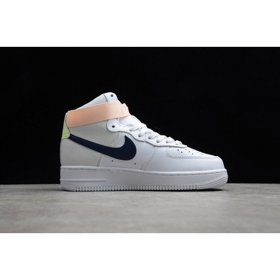 Nike Air Force 1 High White Orange --334031-117 Casual Shoes Women