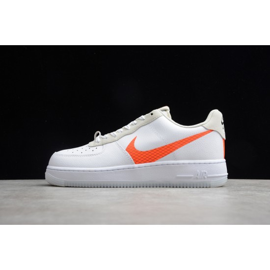 Nike Air Force 1 Low Orange Swoosh --CD0888-100 Casual Shoes Unisex