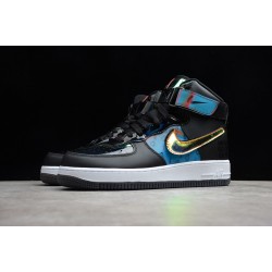 Nike Air Force 1 Mid Black Blue --DC0831-101 Casual Shoes Unisex