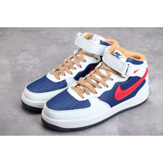 Nike Air Force 1 Mid Blue Red White --512745-068 Casual Shoes Unisex