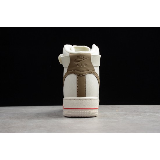 Nike Air Force 1 Mid Brown White --808788-995 Casual Shoes Unisex