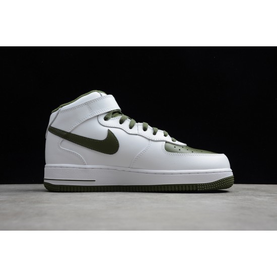 Nike Air Force 1 Mid Green White --554724-088 Casual Shoes Unisex