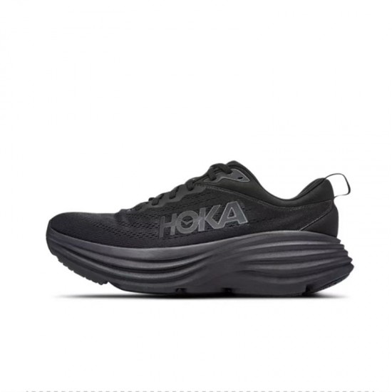 Hoka Bondi 8 All Black Women Men Running Shoe