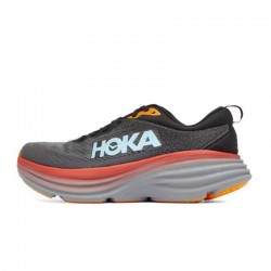 Hoka Bondi 8 Black Orange White Women Men Running Shoe