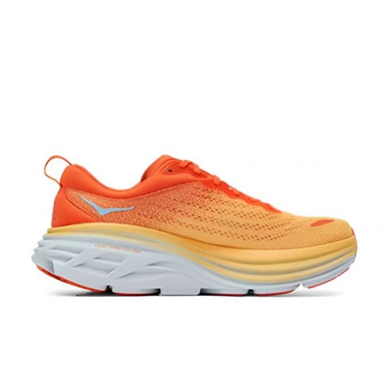 Hoka Bondi 8 Orange Yellow White Women Men Running Shoe