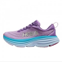Hoka Bondi 8 Purple Blue Grey Women Men Running Shoe