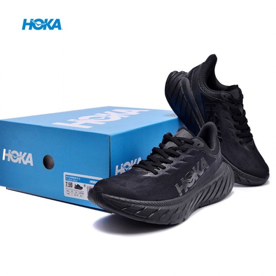 Hoka Carbon X2 All Black Women Men Running Shoe