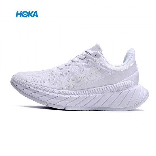 Hoka Carbon X2 All White Women Men Running Shoe