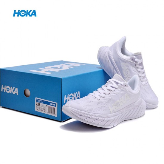 Hoka Carbon X2 All White Women Men Running Shoe