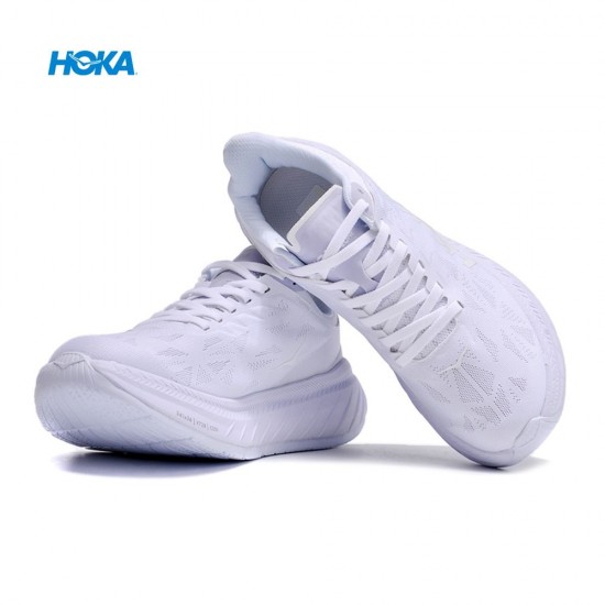 Hoka Carbon X2 All White Women Men Running Shoe