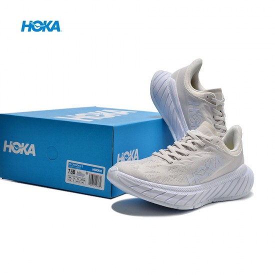 Hoka Carbon X2 Beige White Women Men Running Shoe