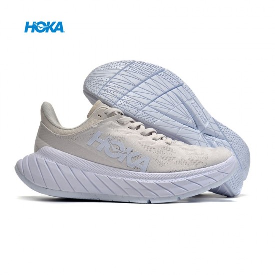 Hoka Carbon X2 Beige White Women Men Running Shoe