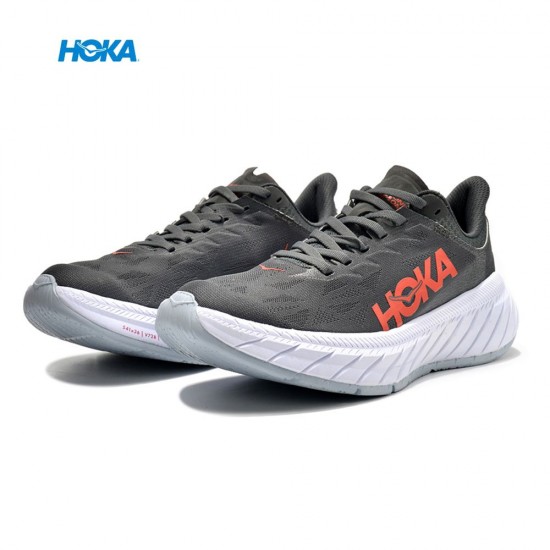 Hoka Carbon X2 Black Red White Women Men Running Shoe