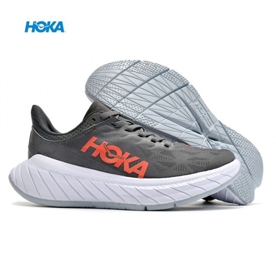 Hoka Carbon X2 Black Red White Women Men Running Shoe