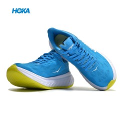 Hoka Carbon X2 Blue White Green Men Running Shoe